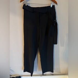 Quince Black Women's Trousers with Tie Detail